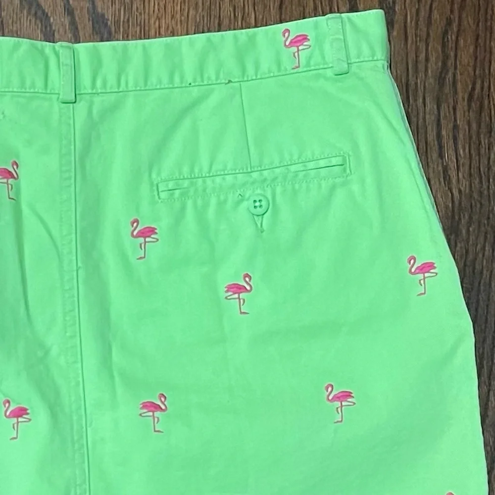Ralph Lauren Lime Green Flamingo Mini Skirt